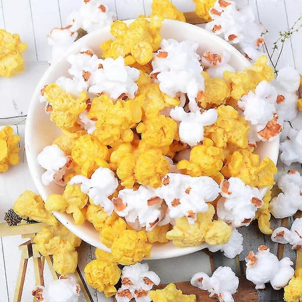 60 stk. kunstige popcorn simulation falsk mad model til popcorn fotorekvisitter