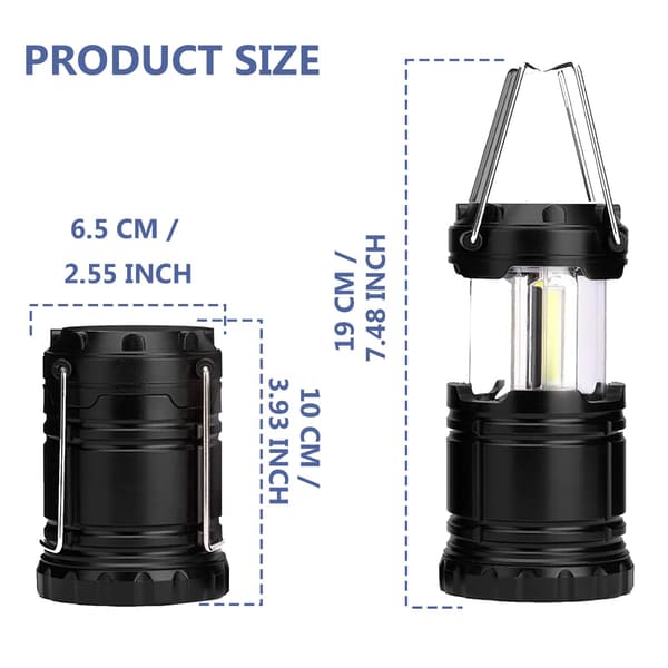 Campinglamper, 2 x Campinglanterne Batteridrevet