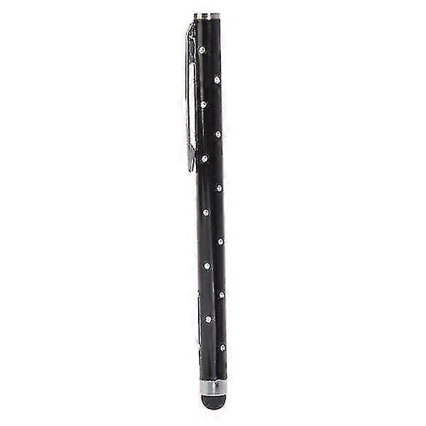 5 stk. Smuk Diamant Bling Universal Kapacitiv Stylus Til Telefoner Sort Farve