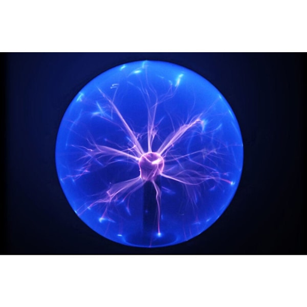Plasma Ball Lampe Magisk Plasma Lys 5 Tommers Statisk Globe Lampe Blått Lys Elektrostatisk Berøring