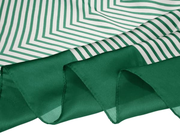 sourcing map 70cm Dame Stripe Print Firkant Tørklær Hodeplagg Hals Tørkle