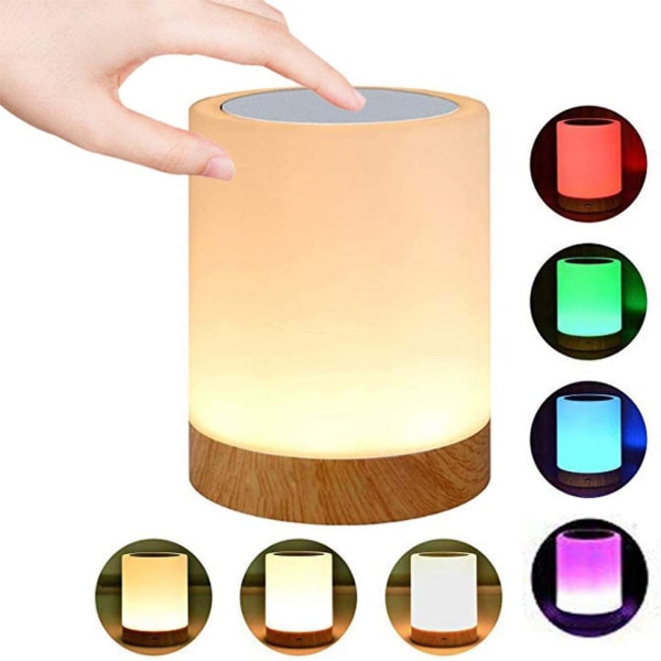 Natlampe Touch Sensor Dæmpbar Lys + RGB Farveskiftende