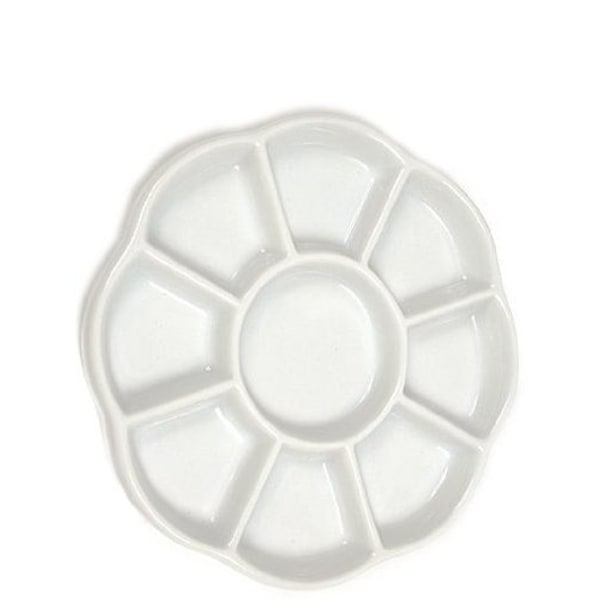 Plastblomformad färgbricka - Vit (2-pack)