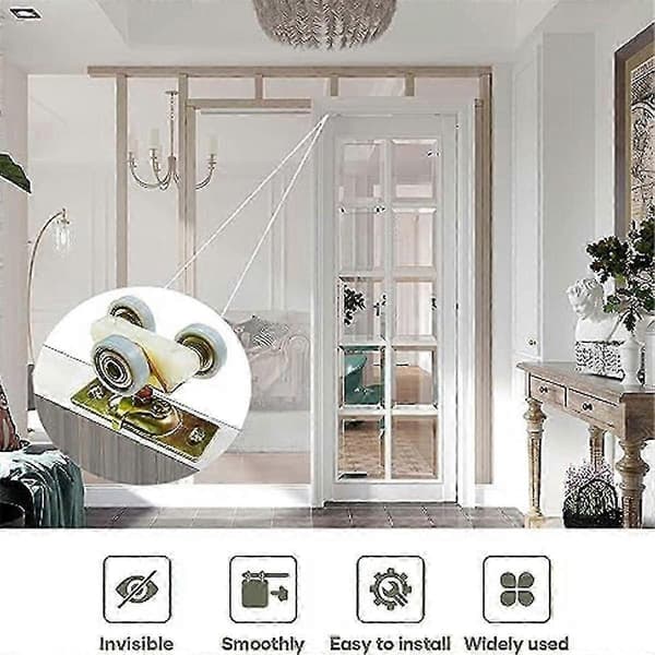 2-pak skydedør hardware top hængeruller hjul samling passer til del 1125 & 1500 hardware kit