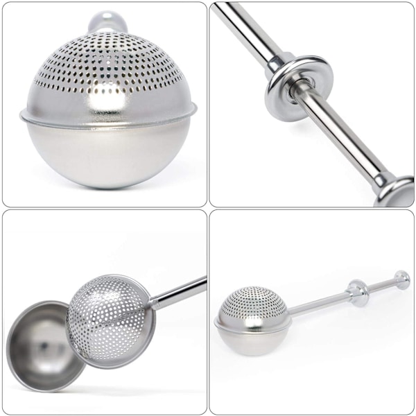 Set med 2 teinfuser för lösteeblad, mjölsikt för bakning