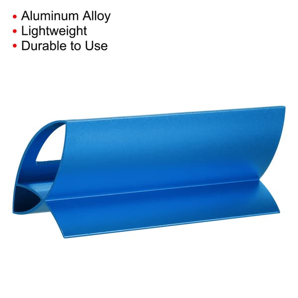 Visitkortshållare, 1-pack aluminium visitkortshållare, displayställ för kontorsbord, blå