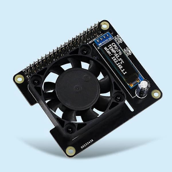 Intelligent temperaturkontroll viftebrett for Raspberry Pi 4b/3b/3b+
