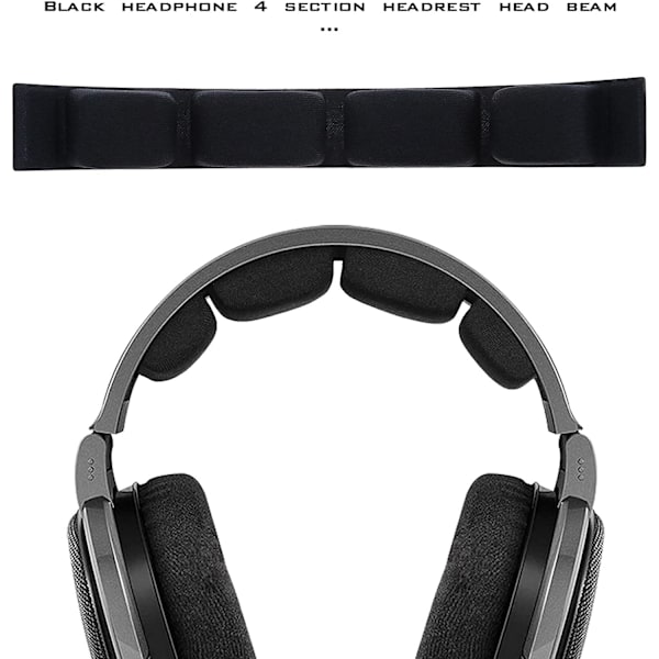 Huvudbandsöverdrag för hörlurar 184x24mm för Sennheiser, svart