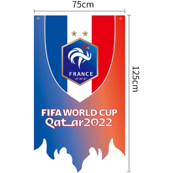 2 Pack 30X50" Qatar World Soccer Cup Flag (for France)