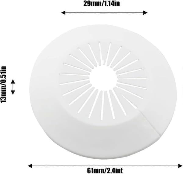 10 stk. radiatorrørdeksler i plast, enkel rosett