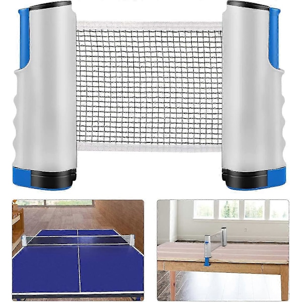 Bordtennisnett Bordtennisnett, justerbart innfellbart nett, ping pong erstatningsnett, flyttbart white