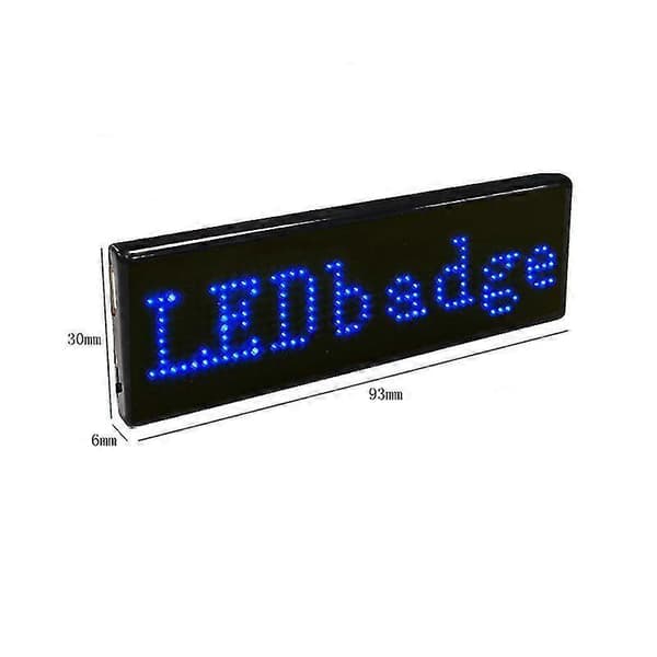 LED Badge App Bluetooth Display Jobnummerplade Lysende Scrollende Brugerdefineret Lysende Badge