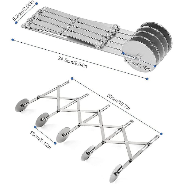 Hjul i rostfritt stål Pizzaskärare, 5 hjul Pizzaskärare, 5 hjul Degskärare, Rostfritt stål Degskärare, Degskärare