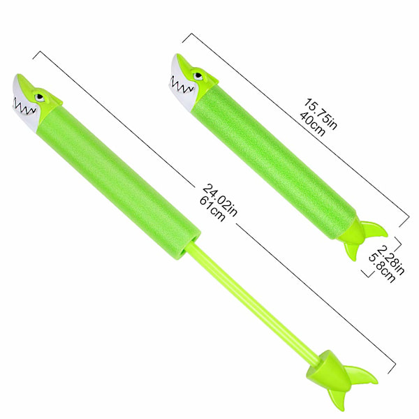 4-pack vattensprutor, hajformade superdykpistoler, sommarvattenpistoler för barn, simbassängsspruta stridsleksaker, utomhusvattenleksaker