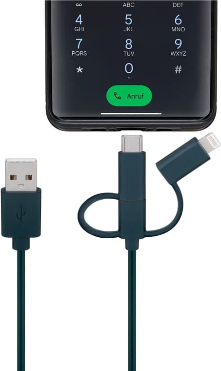 USB-ladekabel til smartphone med LED-lys