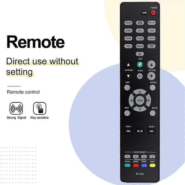 Erstatningsfjernkontroll RC-1243 for Denon RC-1243 Audio/Video-receiver