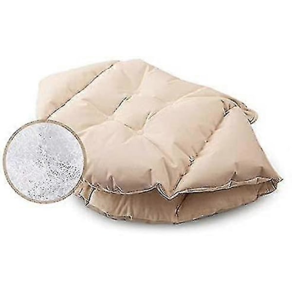 Stolhynde med ryglæn Sædeskal Lænestol Blød Velour Vandtæt Elastisk Til Have Halm Rattan Stol Beige 40 * 40 cm