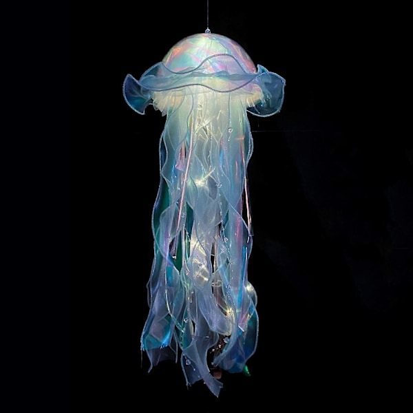 4 stk Maneter Formet Lampe Kreativ Manet Lysekrone LED Fantastisk Manet Lampe Glødende Manet Henge Mote Lampe