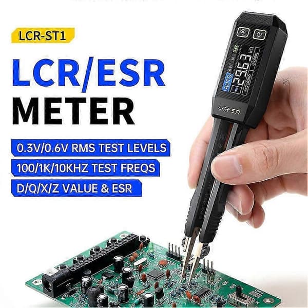 LCR-ST1 10KHz LCR Meter Pincet, Mini Smart SMD Tester, Auto Komponentgenkendelse Elektronisk Comp