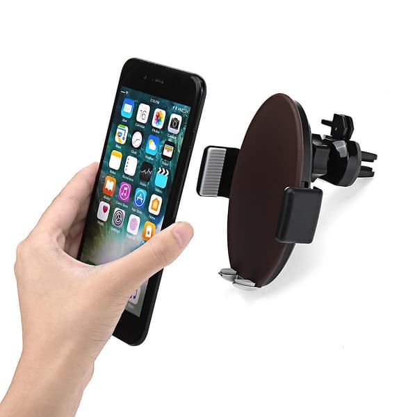 Qi Bil Luftventil Trådløs Oplader Telefonholder Med Automatisk Montering Til Iphone X
