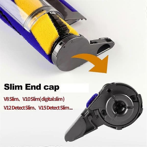 Rullebørste Bar End Cap Cover til V10 Slim V12 Detect Slim V15 Detect Slim Støvsuger Side Rep