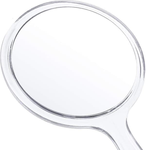 Makeup Håndspejl Dobbeltsidet 3X 1X Rund (gennemsigtig)
