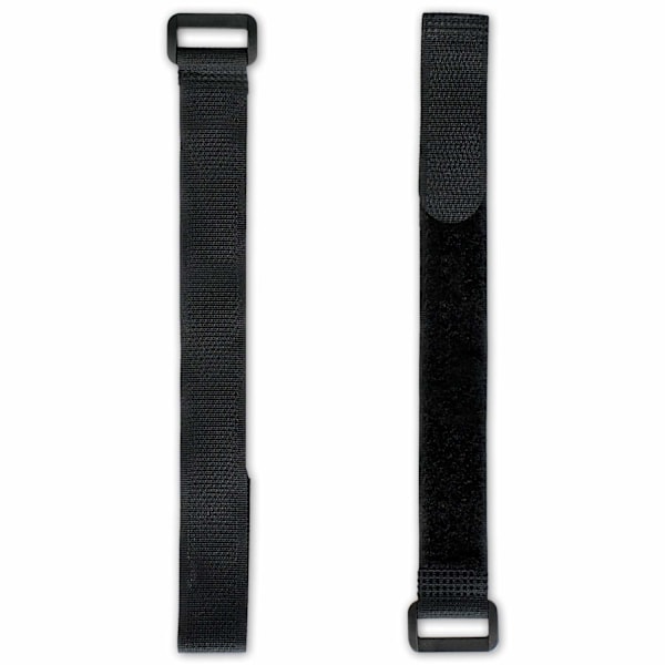 25 stk. 30 cm sorte velcrostropper med løkke, 20 mm brede, burrelukning, genanvendelig nylon kabelbinder