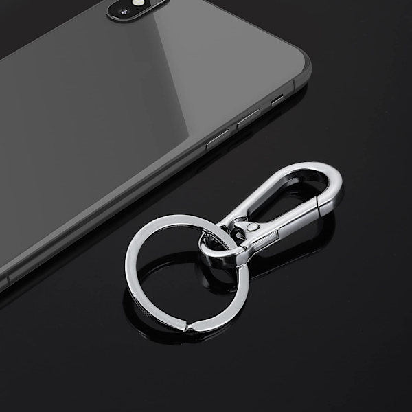 Metalliavainrengas Karabiner-klipsi Avaimenperä Ketjuklipsit Koukku Pidike = Unisex, 4 pakkausta