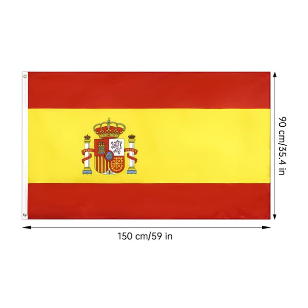 2 stk. Spanien flag 3x5 fod 2022 VM dekorationer Spain