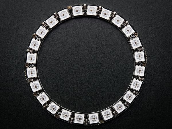 24 RGB Neopixel LED-rengas integroiduilla ohjaimilla
