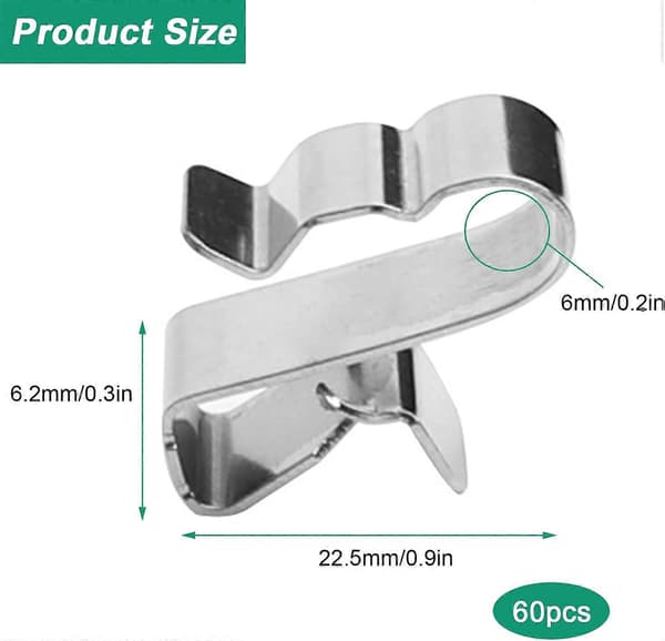 60 stk. Elektriske kabelclips, kabelstyringsclips support