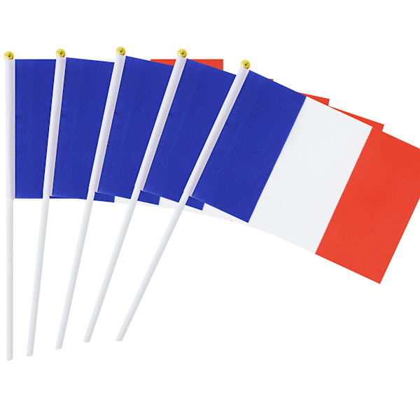 25-pack handhållna små minflaggor franska France
