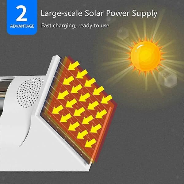Trådlöst larm med solcellsdriven 120 dB rörelsedetektor