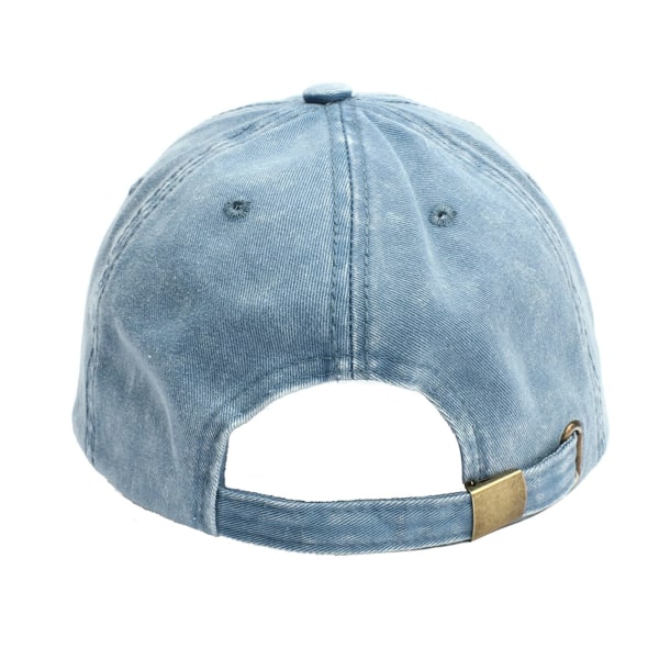 Sportslig Baseball Cap Vasket Denim Hull Justerbar Unisex Cap