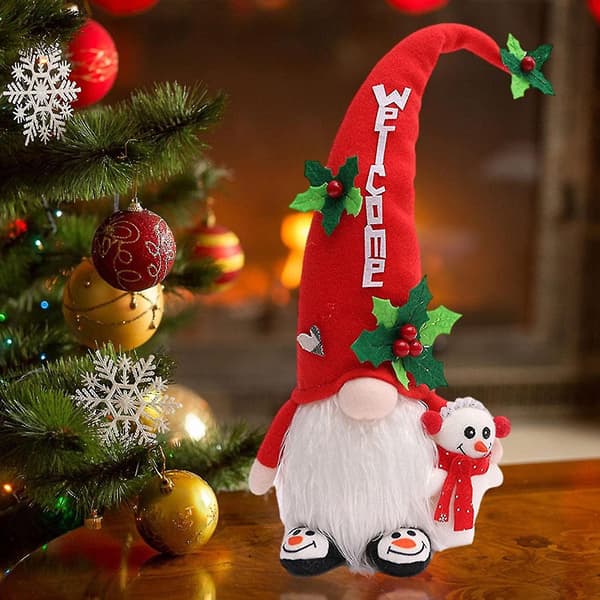 Julepynt Nisser Julepynt - Håndlaget Julenisse Tomte Med Lys