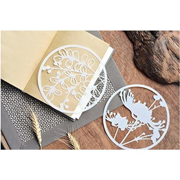 Luovat DIY muoviset stencilit 8 kappaletta kasvi- ja kukkakuvioita