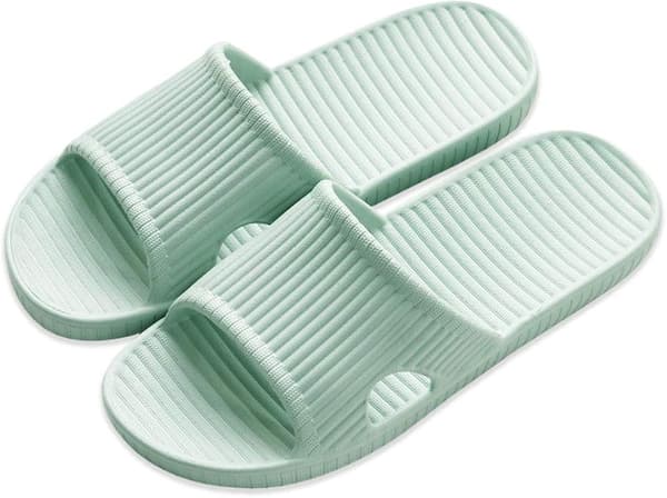 Dusjslipper, for kvinner innendørs bruk, sklisikker (grønn) (6/7 UK)