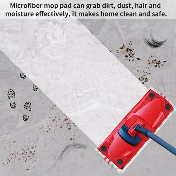 Mikrofibermoppputer, 2 stk. utskiftbare moppehoder, vaskbare og gjenbrukbare gulvmopper for rengjøring av gulv, laminatgulv