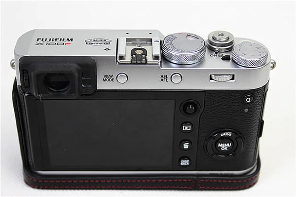 Beskyttende læder kamerataske til Fujifilm x100f sort
