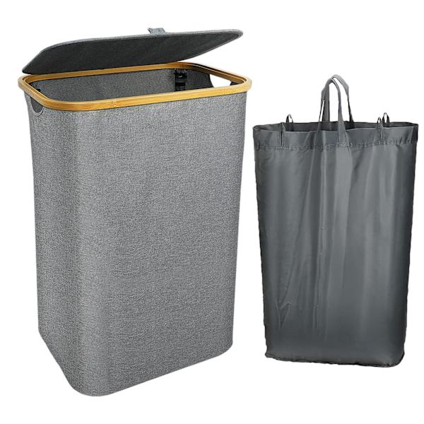 Tvättkorg med lock - tvättkorg 44*33*73cm