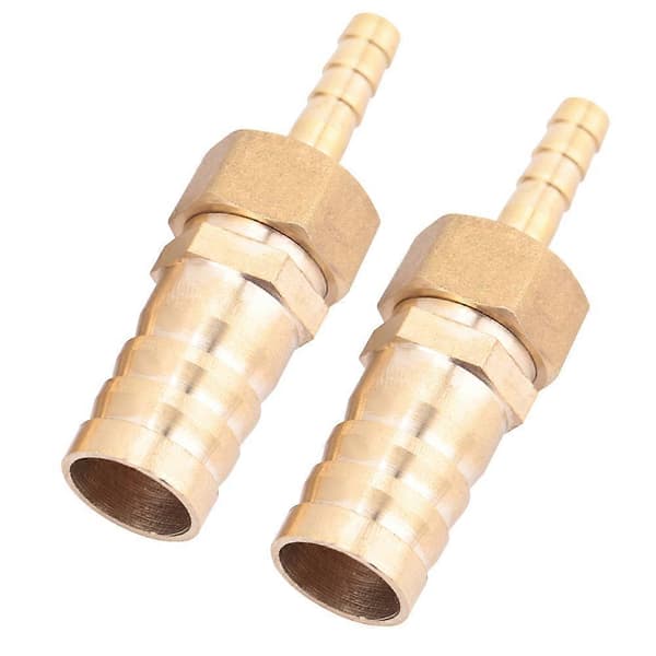 Slangklämma Reduceringsplugg Anslutning Mässingskoppling (6mm till 16mm, 2st)
