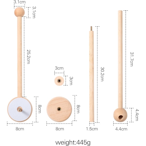 Baby Mobile Vuggeholder i Træ, Baby Træ Vugge Arm Mobilholder Justerbar DIY Baby Mobile Stativ Beslag til Ophængning af Mobil Seng