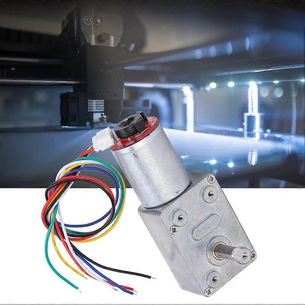 Snäckväxelreducerare med Encoder Borstad DC-motor DC12V JGY371 400RPM