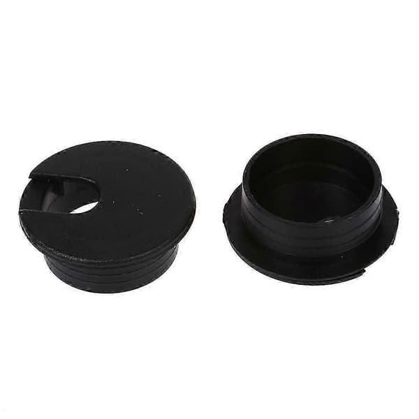 10 stk. 35 mm sort kabelgennemføring kabeludtag skrivebord bordledning