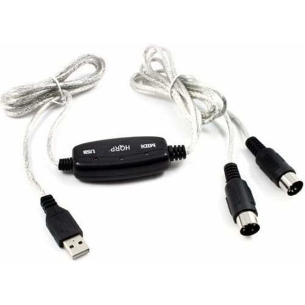 USB IN-OUT MIDI Cable Converter PC til musikk keyboard Adapter