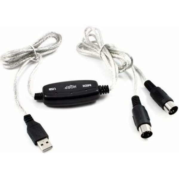 USB IN-OUT MIDI-kaapelimuunnin PC-musiikkinäppäimistösovitin