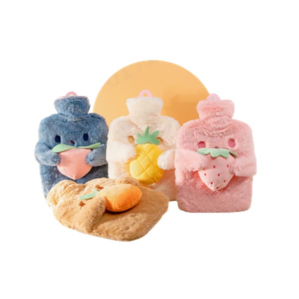Nytt gummivattenflaskeöverdrag vintervarmt läckagesäkert rosa pink