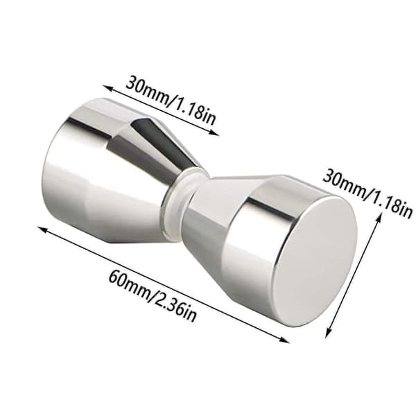 2 stk dusjhåndtak - sølv aluminiumlegering - for dusjdører, glass