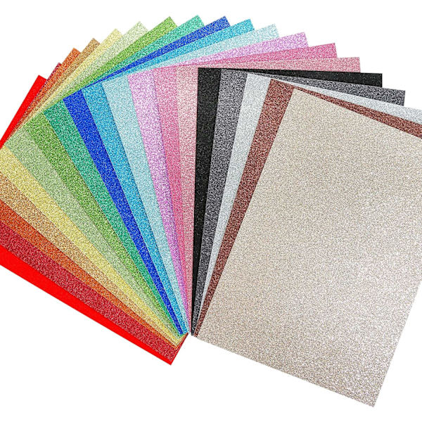 A4 Glitter Karton, 10 Tilfældige Farver 20 Ark Karton