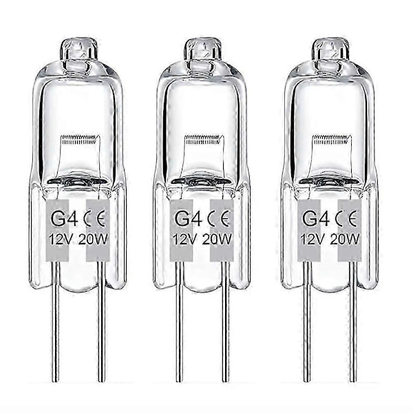 20-pack G4 Halogenlampor 20W 12V Varmvitt Ljus för Perfekt Belysning
